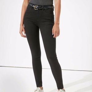 American Eagle Super Stretch Black Skinny Jeans